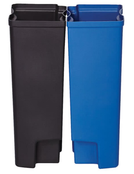 Recycling inner liner 2x25 litres End Step s/s, Rubbermaid black, blue Rubbermaid  VB 225013