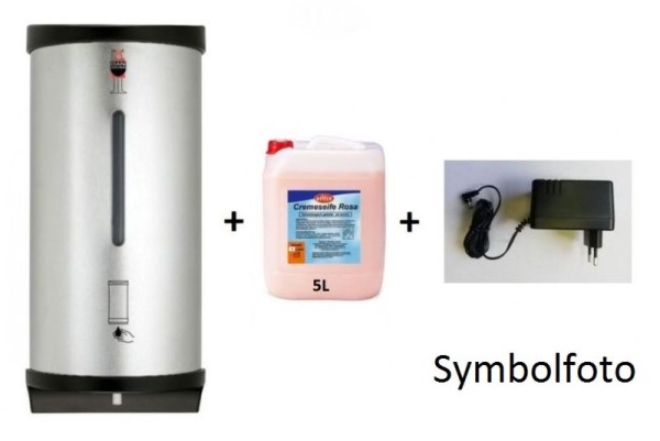 Set Dan Dryer touch free soap dispenser made of stainless steel + adapter + 5L cream soap Dan Dryer A/S  pgk5,847,10880