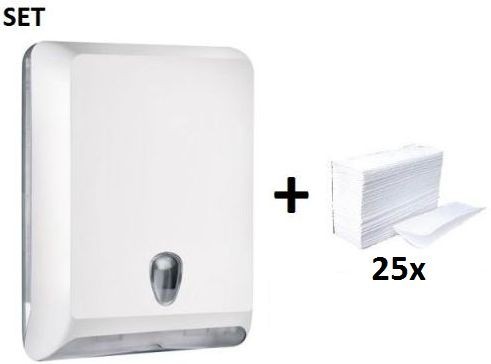 SET Marplast Paper Towel Dispenser MP830 White Colored Edition + Paper Towels Marplast S.p.A. MP830,10102