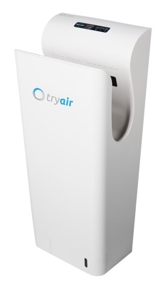 tryair electric, innovative and modern hand dryer with clever technology white/silver tryAIR TA20150