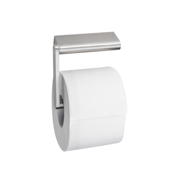 Stainless steel toilet roll holder medium with concealed screw fastening PU-384