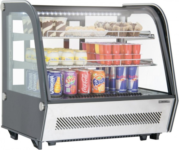 Casselin refrigerated display case 120l with double glazing and LED lighting 160W Casselin  CVR120L