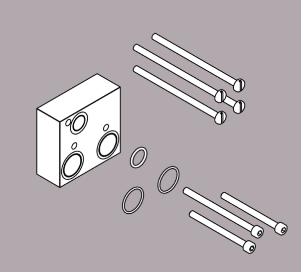 Extension set F5S-F5E-F3E for wall installation depth adjustment 25 mm KWC ACXT9001