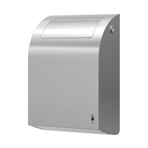 Dan Dryer mini waste bin/sanitary bin made of brushed stainless steel with lid Dan Dryer A/S 279