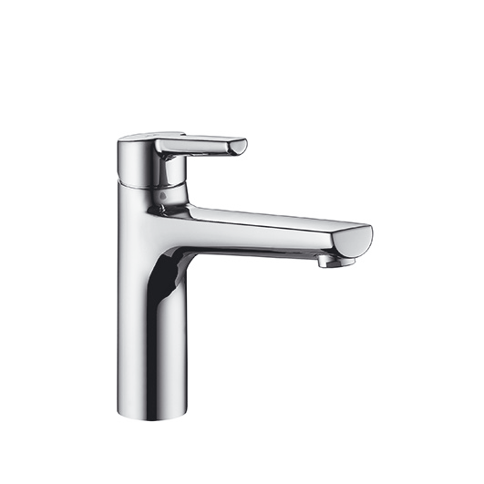 Fully chrome-plated faucet from the left