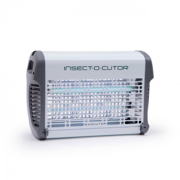 Exocutor Insect Killer with 16 watts available in modern stainless steel or white metal Insect-o-cutor EX16W,EX16S
