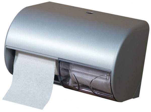Marplast double toiletpaper dispenser in white or satin made of plastic Marplast S.p.A. A755