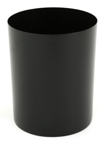 Steel waste paper bin 20 litres black   VB 051311