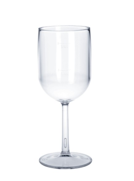 Plastic wine glass 1/8l - 1/4l SAN crystal clear reusable dishwasher safe Schorm GmbH 9048