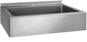 Robust stainless steel washbasin wall mounted public spaces AUM028Z