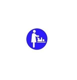 Baby changer sticker Woman - Available in blue, brown red or green   