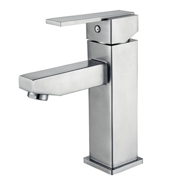 Wiesbaden Victor basin tap in stainless steel normal pressure. Art.nr. 24.3711