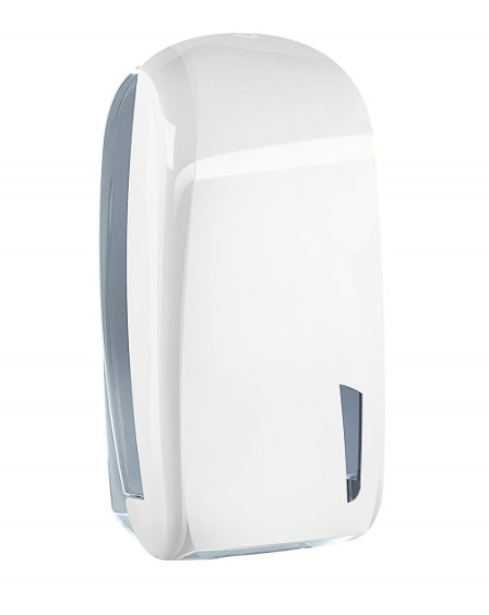 Weißer WC-Papierspender Einzelblattspender Kunststoff 500 Blätter Marplast MP909