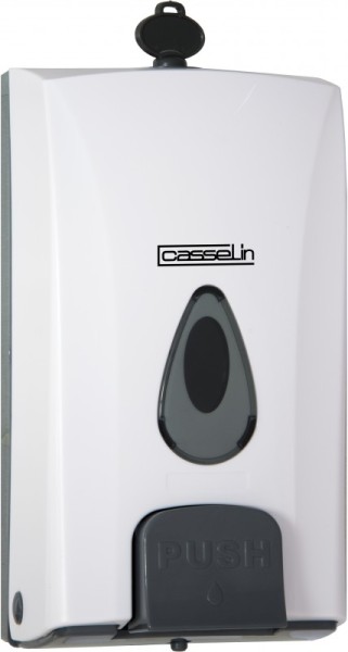 Casselin abschließbarer weißer Seifenspender 1000 ml - für Flüssigseife - aus ABS Casselin  CDS1