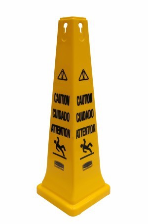 RUBBERMAID safety cones made of polyethylene in yellow Rubbermaid FG627600YEL