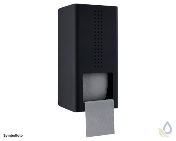 Proox¨ ONE dark passion DP-300 double WC-roll holder of black anodised aluminium PROOX DP-300