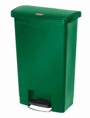 RUBBERMAID waste bin Slim Jim¨ made of plastic in green or blue 50 liter Rubbermaid RU 1883593