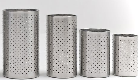 Graepel G-Line Pro FORO QUADRO, wastebasket, brushed stainless steel, 4 sizes G-line Pro  K00021201,K00021203,K00021205,K00021207