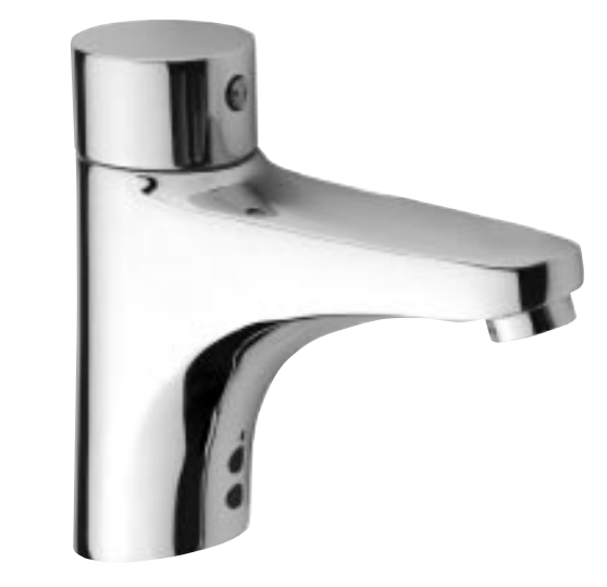 Washbasin mixer with mixing valve battery operated cold and hot water AUM 16B