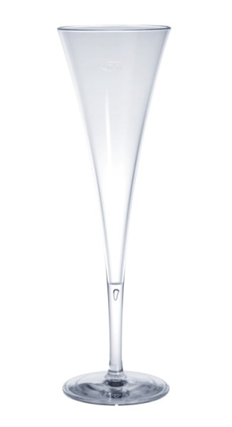 Kunststoff Sektflöte 0,1l Sekt Champagner Schaumwein Prosecco Mehrwegbecher lebensmittelecht glasklar Spülmaschinen tauglich