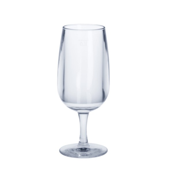 Wine glass 0,1l SAN crystal clear oft plastic reusable Schorm GmbH 9096