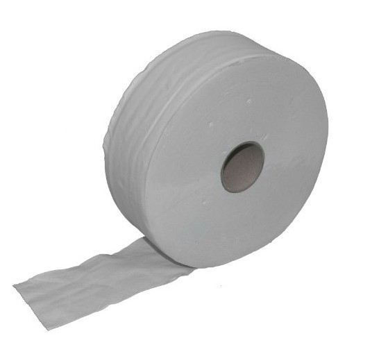 Jumbo toilet paper rolls packing unit 6 pieces - 300m - 2ply - recycling - white   Jumbo-Toilettenpapier 22207