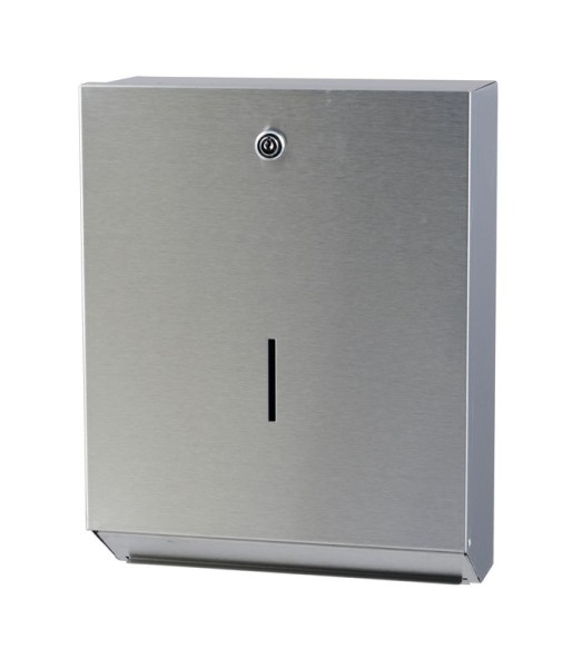 Basicline big hand towel dispenser made of stainless steel with viewing window Basic Line 3802