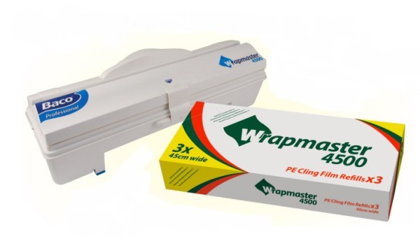 Wrapmaster Frischhaltefolie 4500 und robuster Wrapmaster-Spender WM4500 im SET