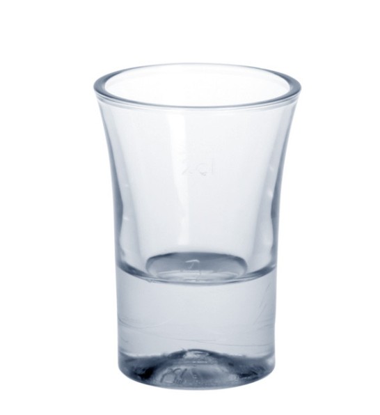 Shot glass 2cl SAN crystal clear of plastic reusable Schorm GmbH 9092