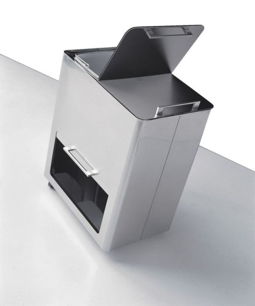 Graepel High Tech italienischer Mülleimer Differenziata New aus Edelstahl Graepel Hightech K00035255