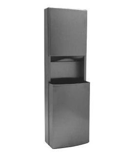 Bobrick surface mounted Paper Towel Dispenser & Waste Receptacle stainless steel Bobrick B-43949