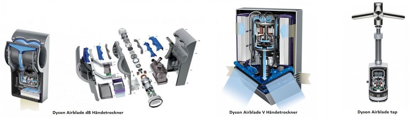 Dyson Airblade db Händetrockner Modellvarianten