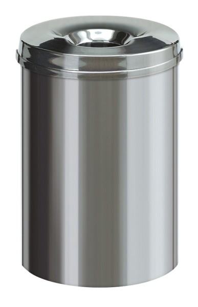 Self extinguishing waste paper bin s/s 30 litres  Farbe:Edelstahl VB 103004