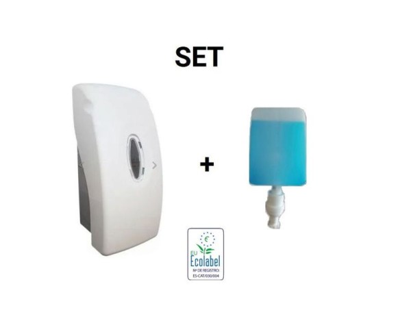 Wall soap dispenser ProanSoap from Proandre with hand soap cartridge as a set