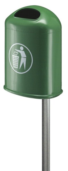 Fireproof Outdoor Waste Bin 45L for Pole Assembly — Orange & Green 31011605, 310089