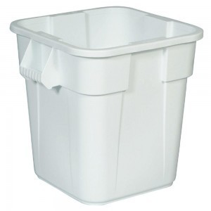 RUBBERMAID square waste bin in white or grey 151,4 liters made of plastic