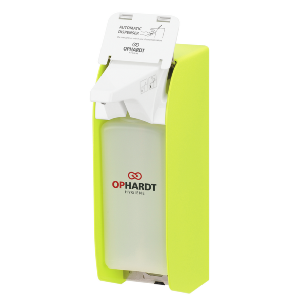 Euro dispenser contactless 1000 ml bright yellow aluminum wall mounting Ophardt 1418274