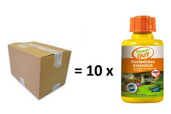 Set 1 carton with 10 pieces Insect-OUT¨ Mosquito concentrate with ever 100 ml Insect-OUT¨ 704
