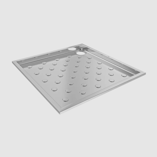 CAMPUS shower tray flush mounting chrome-nickel steel surface satin finish Material thickness 1.2 mm 80 x 80 KWC CMPX401N