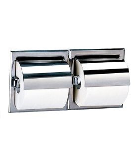 Bobrick B-699/7 recessed double-roll toilet tissue dispenser of stainless steel Bobrick B-699 / B-6997