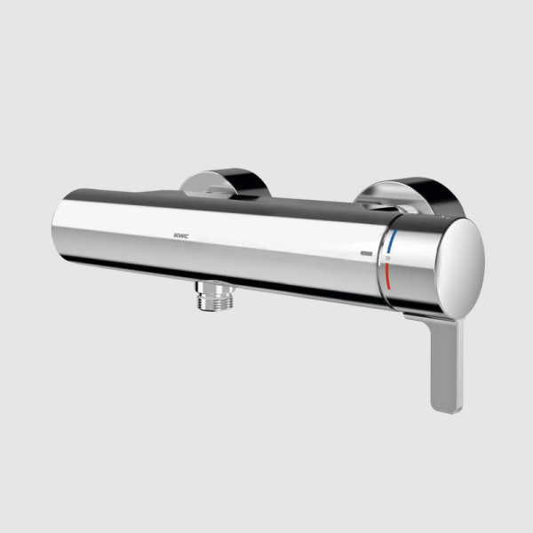 Thermostatic single-lever mixer wall mixer exposed installation shower systems thermal disinfection KWC F5LT2003