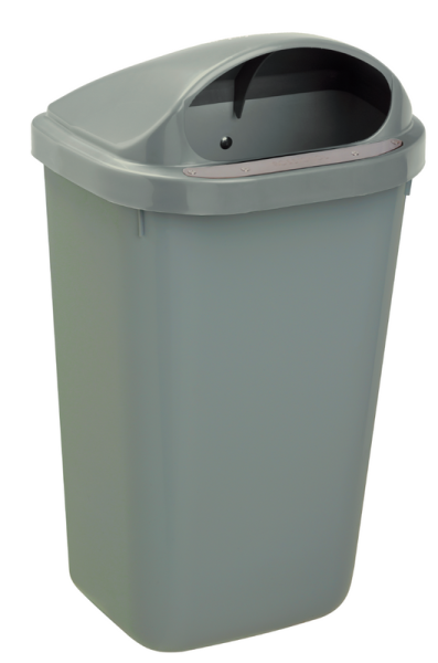 Waste bin made from recycled materials for outdoor areas wall mounting 50 liters gray lockable Rossignol 54990