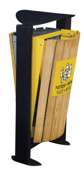 Arkea Mülleimer 2 x 60L aus Holz mit Standfuss erhältlich in 3 Farben von Rossignol