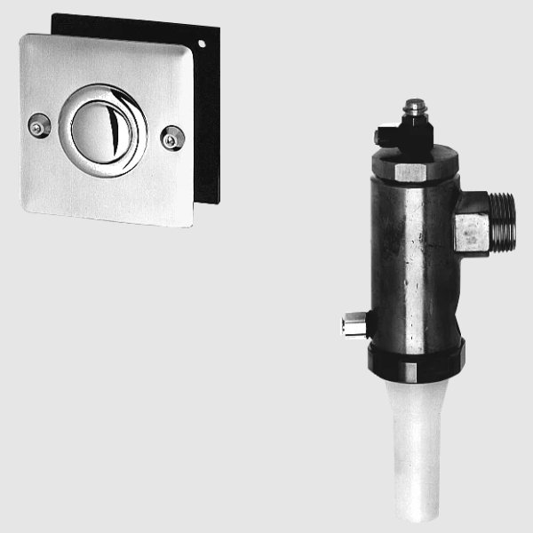 Toilet flush valve remote control wall socket stainless steel cover plate KWC AQRM553C