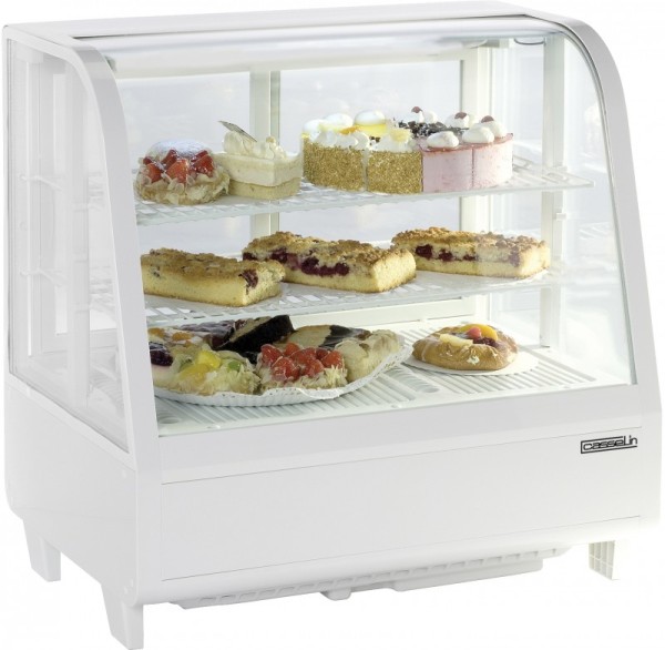 Casselin refrigerated display case 100l with double glazing and LED lighting 160W Casselin  CVR100LN,CVR100LB
