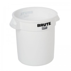 RUBBERMAID round BRUTE¨ container in white or grey made of plastic 37,9 liter Rubbermaid RU FG261000GRAY
