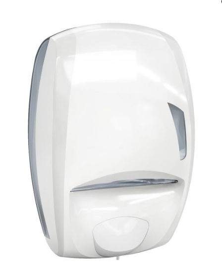 White paper towel dispenser and liquid soap dispenser with push button Marplast MP920