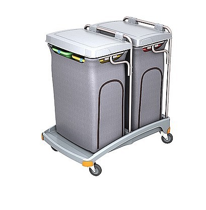 Splast waste trolley with 4x 70l bag holders and side covering - lid optional Splast  TSO-0023 - TSO-0024