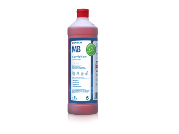 Sanitärreiniger MB-AktivReiniger Konzentrat dermatologisch getestet pH neutral 1 L für Urinale, Waschräume, Toiletten Urimat