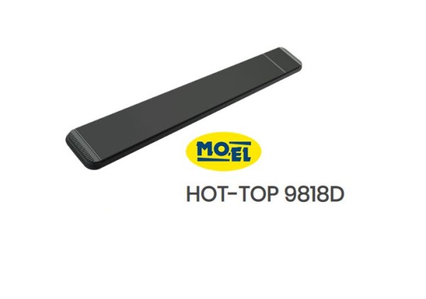 Hot Top Aluminium modern dark heater 1800W with dimmer for wall and ceiling mounting 9818D